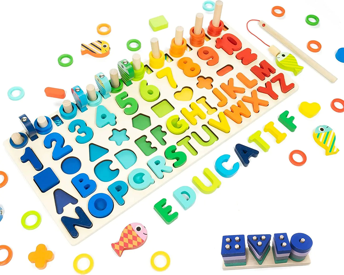 Magnificent Montessori Number and Letter Wooden Puzzle