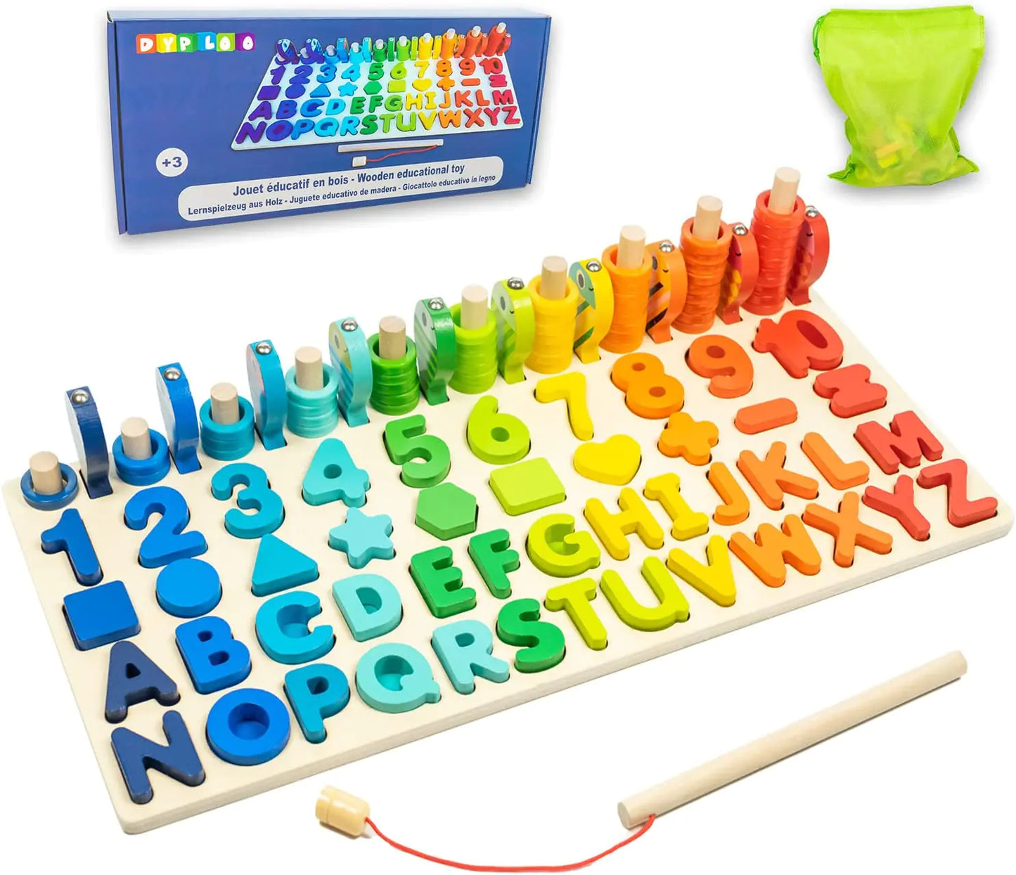 Magnificent Montessori Number and Letter Wooden Puzzle